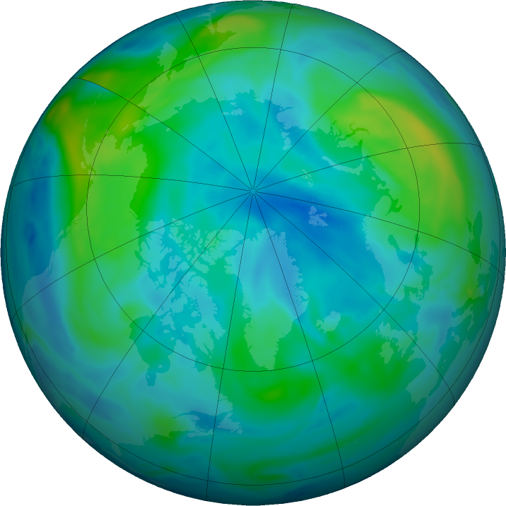 Arctic ozone map for 24 September 2019
